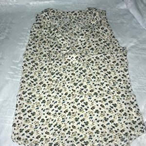 Sleeveless floral blouse